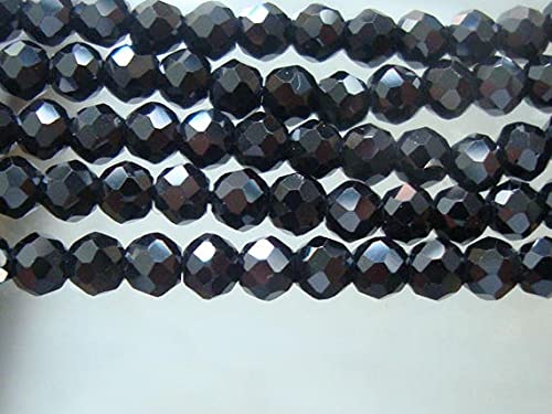 Perles rondes spinelle noir 3mm fil micro facetté pierre naturelle pour bijoux faits main