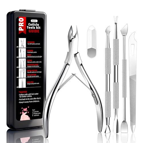 Cbiumpro 5-Pack Stainless Steel Cuticle Trimmer Set