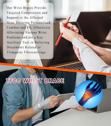 Image of 2 Pcs Soft Wrist Brace, Adjustable Wrist Support for Sprains, Fitness, Sports,Carpal Tunnel, Weightlifting, Wrist Compression Strap Pain Relief Wear Anywhere, Fits 6 inch to 8.3 inch(Gray)