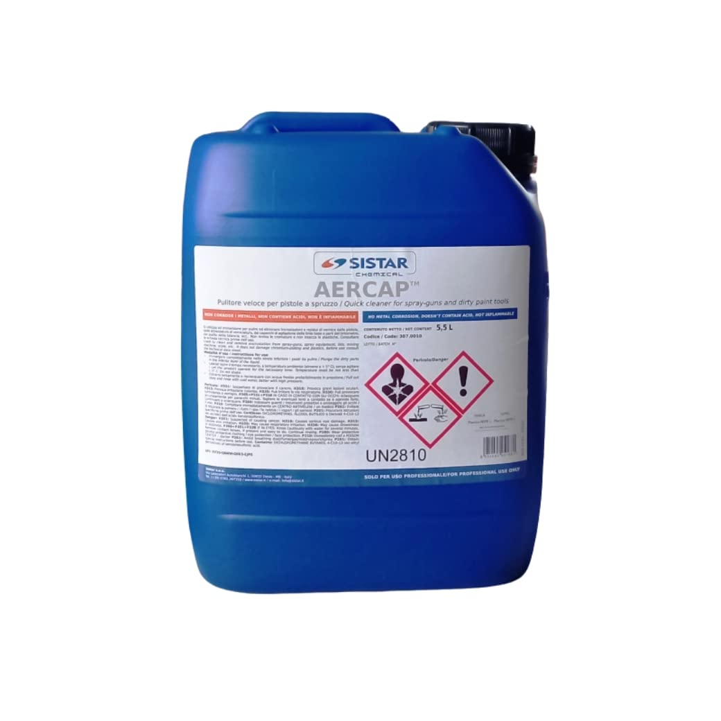 PULITORE DETERGENTE PER PISTOLE E AEROGRAFI 5,0 KG LIQUIDO PULIZIA ATTREZZI DA VERNICIATURA