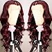 SUPERNOVA Burgundy Lace Front Wig 99j Body Wave 13x4 Lace Front Wig for Black Women Pre-Plucked 180% Density Full Lace Wig Human Hair (18inch, Burgundy wig)