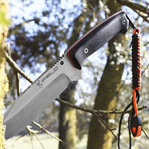 Ifield Survival Knife Workout El29101, 15Cm Mova Satin Blade, Includes Leather Sheath, Flint And Sharpening Stone, Survival Knife, Camping Tool For Fishing, Hunting, Sport Activity #TOP7