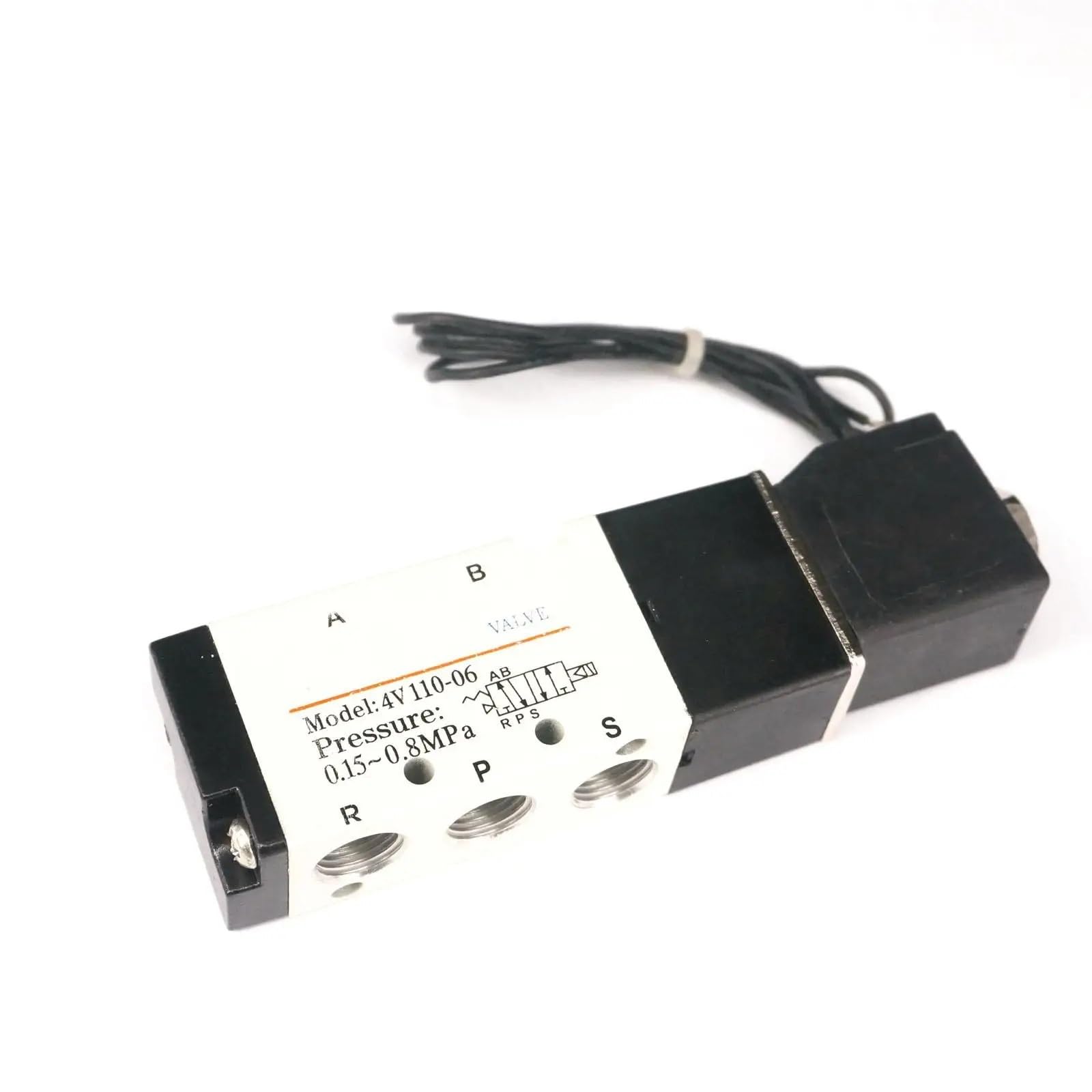 Válvula solenoide 4V110-06 para cilindro neumático de 5 vías y 2 posiciones 1/8 pulgadas DC24V