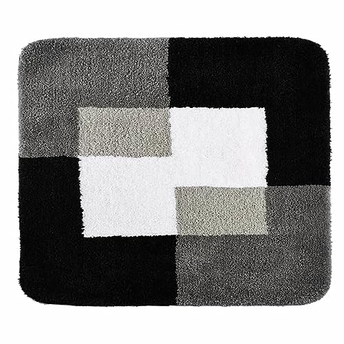 RIDDER Badteppich Coins 55x50cm Grau Badematte Badvorleger Duschvorleger