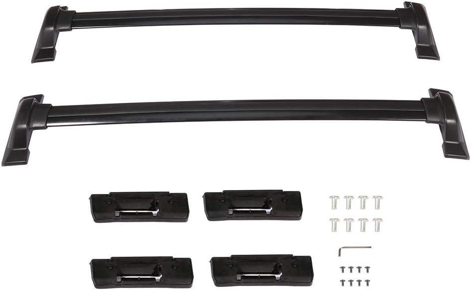 ROADFAR Black Roof Rack Crossbars Cargo Carrier Fit 2007-2011 for Honda CR-V, (Fits Side Rails Models ONLY)