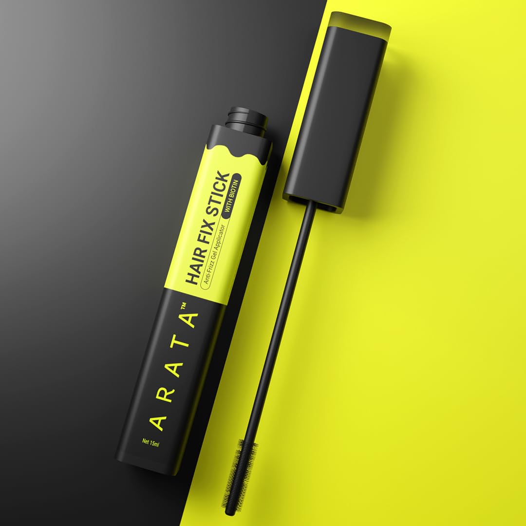 Arata Gel Based Hair Fix Stick for All Hair Types - 15mlx2 | Baby Hair Fixer for Women | Hair Stick for Frizzy Hair | Infused With Biotin & Hyaluronic Acid | Easy To Carry, Non-Greasy, No White Cast - Image 6 thumbnail