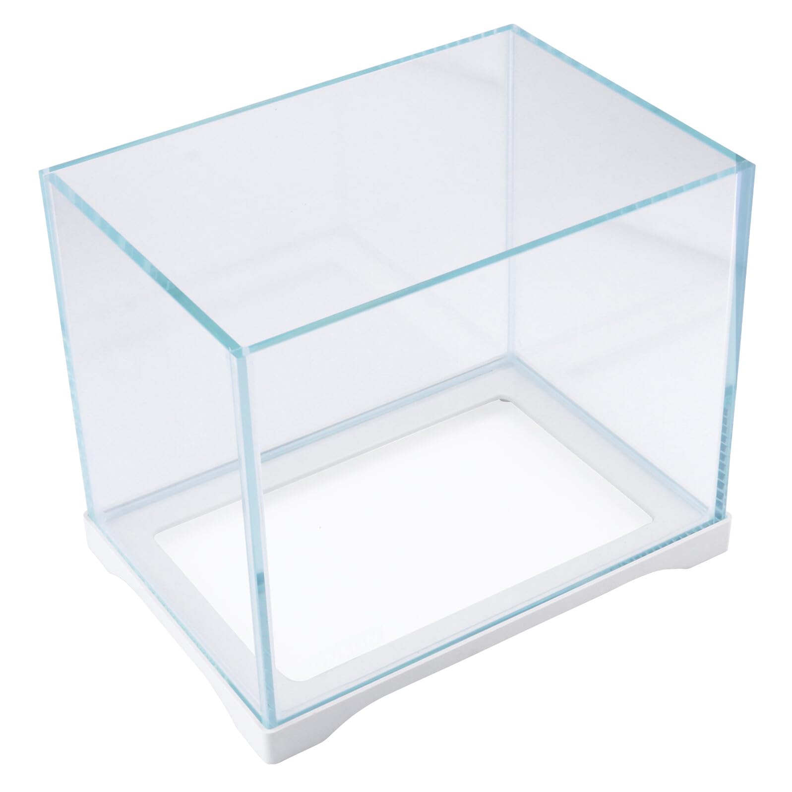 Mini Glass Cube Aquarium Fish Tank 23cm Ultra Ecology Fish Terrarium for Home Decoration and Small Aquatic Pets