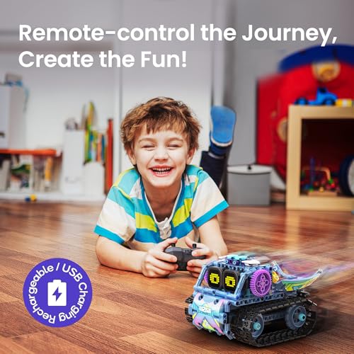 Sillbird Robot Building Kit with Remote Control STEM Gifts for Kids Boys Ages 8-12, Coding Robotic Technic Creative Toys for Birthday - Build 5in1 Model with 433 Pieces - Image 5