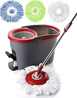Simpli-Magic 79349 Spin Mop Kit with Three Mop Heads Included,16 x 11 x 11 inches