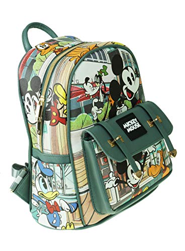 KBNL Mickey Mouse and Friends 11" Faux Leather Mini Backpack - A20520 Multicoloured2