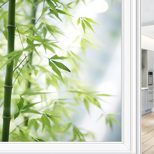 Película de privacidad para ventana Rustic Tree Bamboo 17.7 x 23.6 in miniatura 3