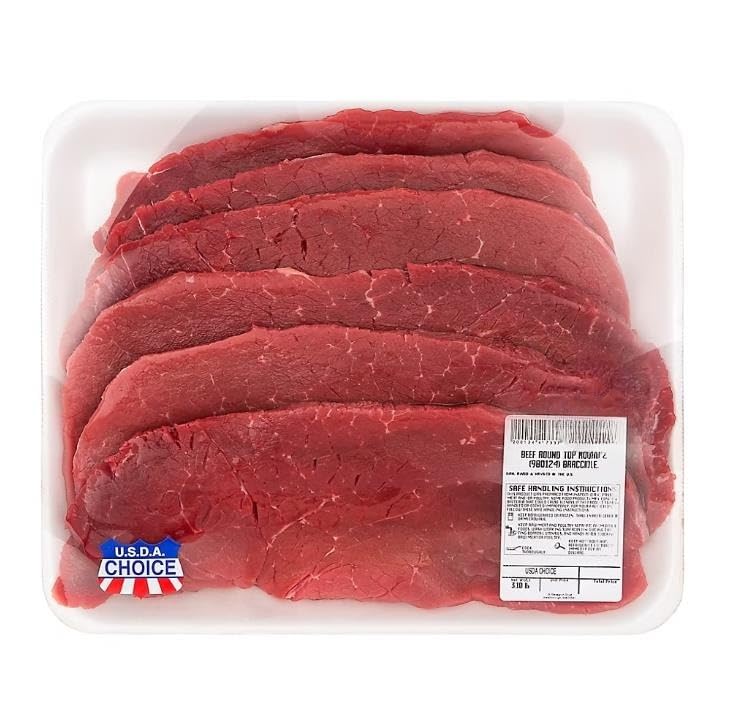 Top Round Thin Cut, These cuts are USDA choice cut certified and guaranteed fresh. The perfect choice for any barbeque or cookout. These tender meats will sure to be a crowd pleaser. [ 48 oz, 3 lb ]