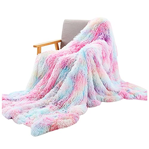 Manta Larga Súper Suave, Elegante Y Acogedora De Piel Sintética Para Sofá, Silla Y Cama Arcoíris Claro, 160 X 200 Cm Manta Larga Súper Suave, Elegante Y Acogedora De Piel Sintética Para Sofá, Silla Y Cama Arcoíris Claro, 160 X 200 Cm