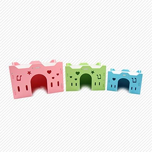 Pet Cages Hamster House Star Heart Design Cage Hideout Small Animal for(Light Green)