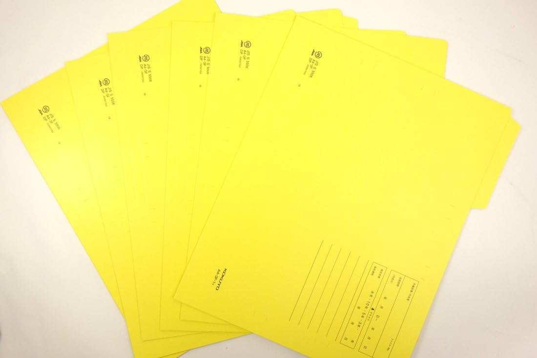 Kokuyo individual folder 1/3 cut A4 6 books pack yellow A4-3FS-Y