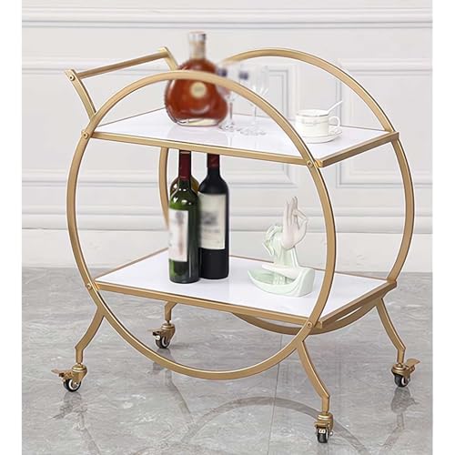 Carrito de barra moderno dorado para minibar doméstico y estación de café en casa 5