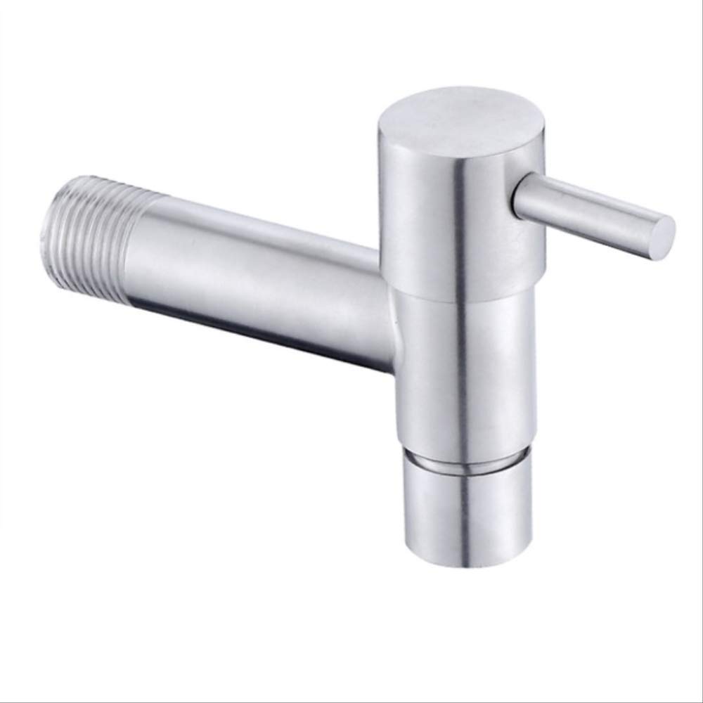 ZYCHSJXA 1pc 304 Stainless Steel Lengthen Bibcock Decorative Outdoor Faucet Garden Tap Bathroom Washing Machine/mop 5