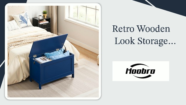 Amazon.com: HOOBRO Toy Box, Retro Wooden Look Storage Chest with
