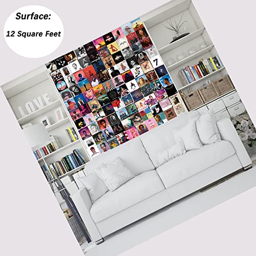Btaidi 160 Pcs Album Cover Poster Wall Collage Kit Aesthetic Pictures, 5X5 Inch Album Cover Posters Collage Kit , Dorm Decor For Girl And Boy Teens,100 Album Cover Posters 60 Music Stickers Posters For Room Aesthetic , Album Cover Art Posters #TOP6