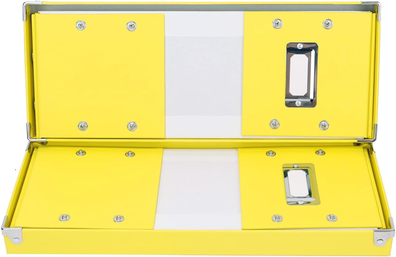 Snap-N-Store CD Storage Box - Pack of 1/2 - Durable Disc Holder with Lid to Store for Discs (2 Pack - CD, Yellow)