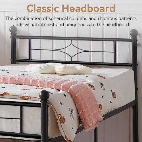 Image of Nelaukoko Queen Metal Bed Frame with Headboard and Footboard, Platform Bed Frame Queen Size with Storage Underneath, Strong Metal Slats Support, No Box Spring Needed, Easy Assembly