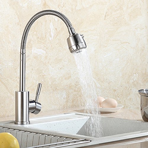 Sus304 Stainless Steel Universal Water Faucet Cold And Hot Single Cold Kitchen Sink, Wall Type Mop Pool Faucet Kitchen Sink, Washing Basin Pot Drawing Process Tap