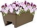 The HC Companies Deck Railing Planter Box w/Removable Drain Plugs - Lightweight & Weatherproof Plastic Flower Box - Balcony Planters for Railing and Fence (24”, Chocolate)