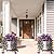 Hommyea Artificial Hanging Flowers for Outdoors, 2 Pcs Fake Hanging Plant Spring Summer Decor, UV Resistant No Fade Faux Flower for Front Door Porch Planter Patio Yard Garden(Double Purple)