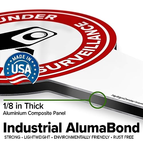 Image of Property Under Video Surveillance Sign, 7x13, Heavy Duty Integrated Ground Stakes, Indoor /Outdoor Use, Rust Free Aluminum Composite, Made in USA by My Sign center