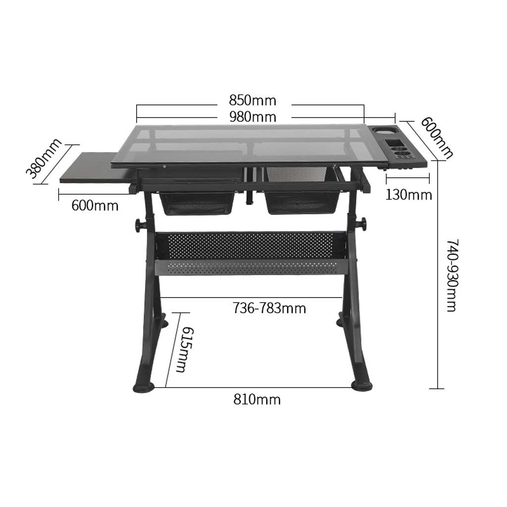 Tavolo Da Disegno Regolabile Con Sgabello - Scrivania Per Architetti E Artisti - Foto 6