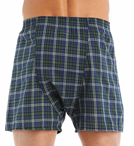 Fruit of the Loom Men's BigTartan Woven Boxer(Pack of 3)4