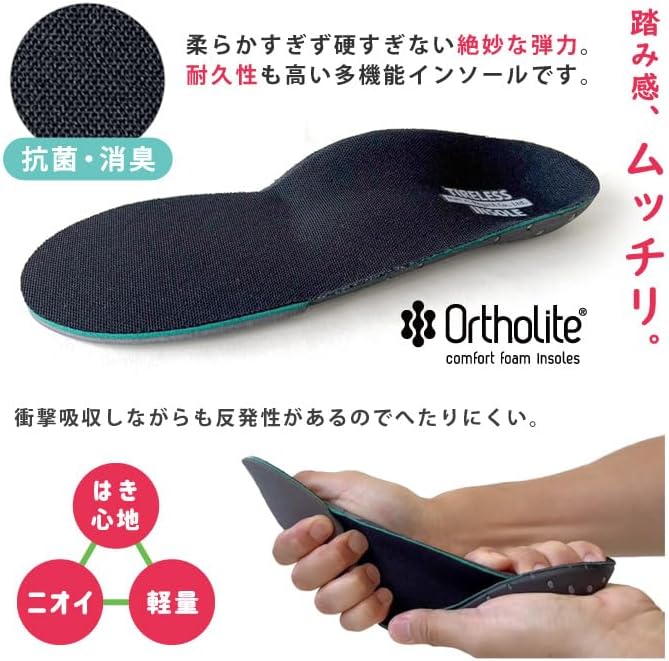 MMT-FL リゲッタ つかれどめインソール MochiTough モチタフ 立体インソール 中敷き アーチサポート 抗菌防臭 洗える 疲れにくい 歩きやすい つかれどめインソール