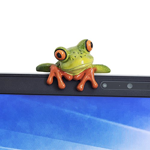 Secaden Resin Creative 3D Craft Frog Decoration Office Desk Computer Decoration Gift (Front Style)
