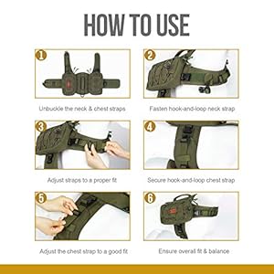   OneTigris-Dog-Backpack-for-Hiking-Nylon-Dog-Harness-Backpack-with-Side-Pockets-for-Large-Dog-with-17-235-Neck-Girth-and-25-31-Chest-Girth-Green-Medium