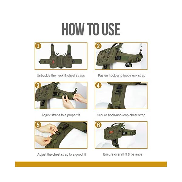 OneTigris Dog Backpack: Tactical Gear for Medium & Large Dogs