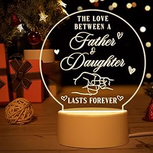 Gifts for Dad, Dad Gifts from Daughter, Christmas Gifts Birthday Gifts for Dad Acrylic Night Light, Father Daughter…