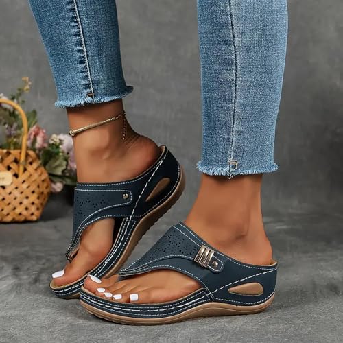 Sandals for Women 2025,Summer Shoes for Women,Orthopedic Wedge Sandals Flip Flops with Arch Support Summer Casual Dressy Comfortable Wedge Shoes,Sandalias De Mujer Plataforma