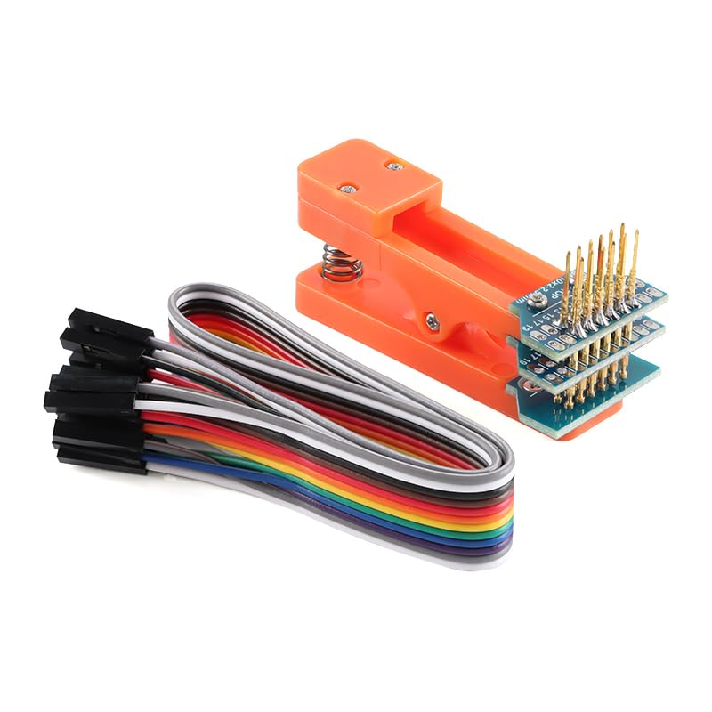 Image of 2Pcs 2.54mm Double Row 6Pin Test Clip Board Module Program Burning Board Clip 6 Pins Programmer Burning Clip PCB Fixture with Dupont Wire