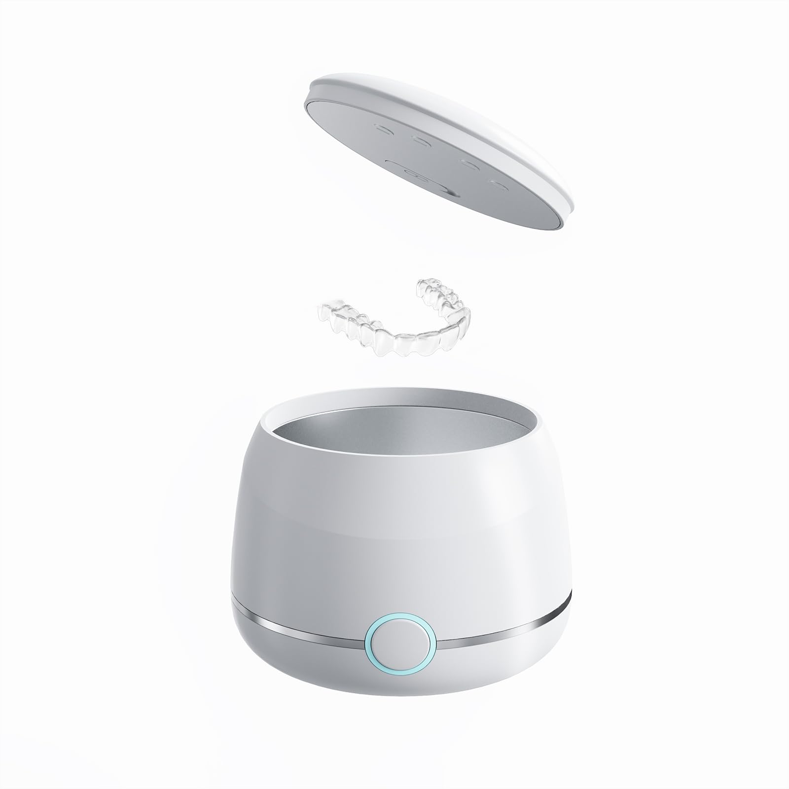 USRIXITECH Ultrasonic Retainer Cleaner Machine Pro, Quickly Completes Denture Brushing and Bathing, Deep Cleaning, and Effectively Prevents Aligner