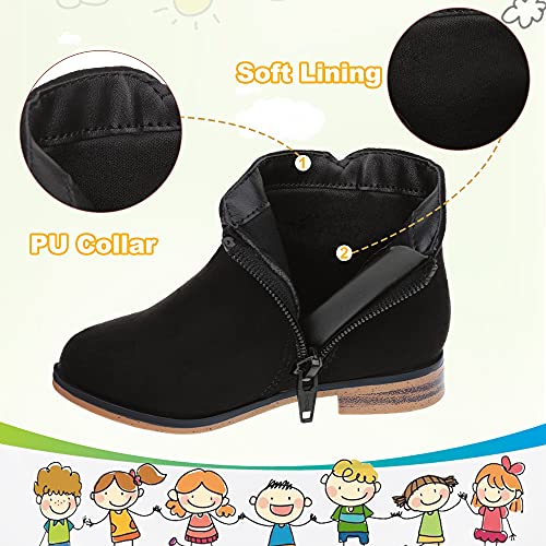 Girls Boots Kids Ankle Boots Side Zipper Booties Fashion Short Suede Low Heels3