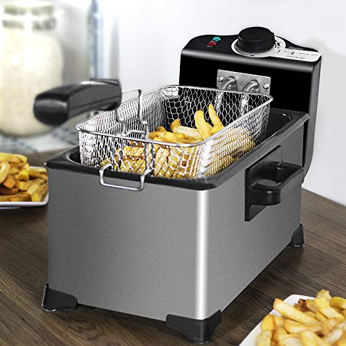Cecotec CleanFry Friteuse 3L, inhoud 3 liter, temperatuur tot 190ºC, vaatwasmachinebestendig emmer, filter houdt olie schoon, 2000W - Afbeelding 3