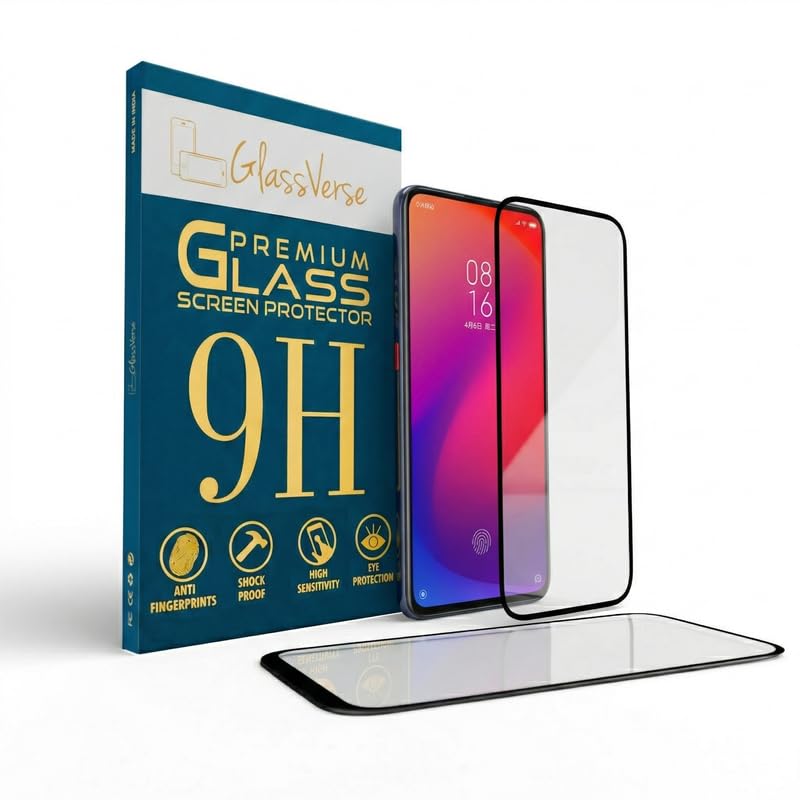 Image of GlassVerse PureView Tempered Glass for Redmi K20 | Crystal Clear, 9H Hardness Screen Protector, Edge to Edge, Case Friendly, Hassle-less Installation Kit Included. (Pack of 1)