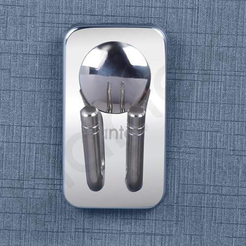 Image of Plantex Robe Hook /Hanging Hooks for Bathroom /Hooks for Wall /Bathroom Accessories - (Metro, Chrome)