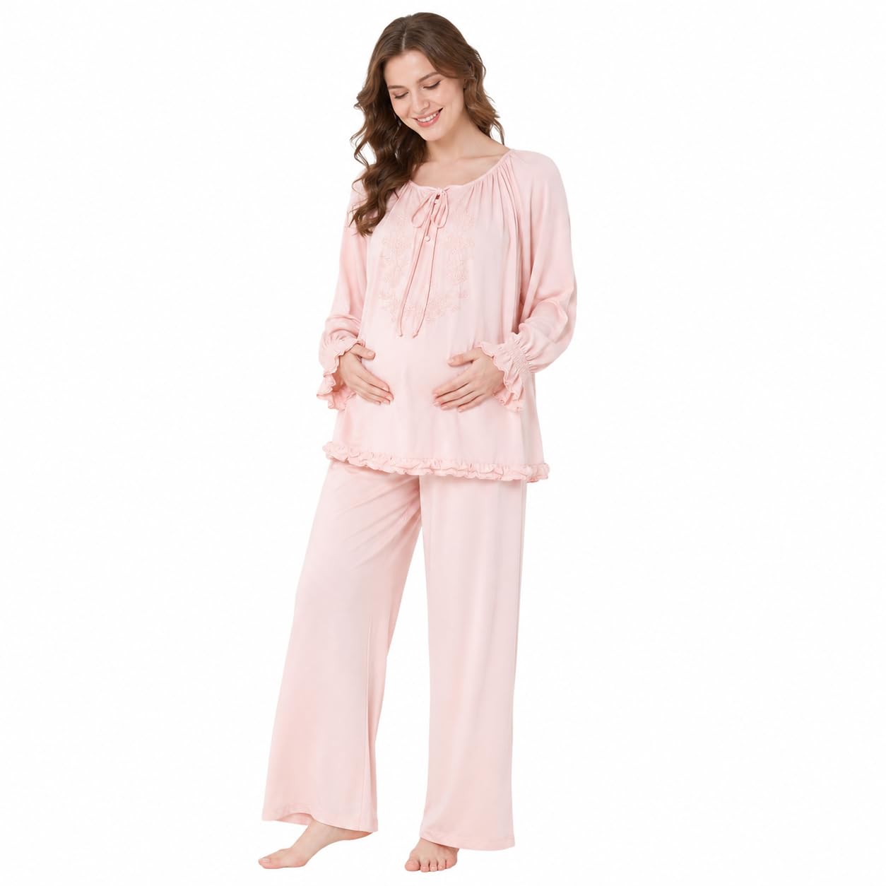 Pigiama Donna per, Due Pezzi in Fibra Modale e Spandex, per l'Estate