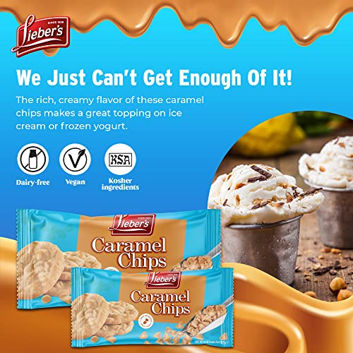 Lieber's Real Caramel Chips| Baking Chips | Certified Kosher For Cookies, Cakes, Muffins And More! 9 Oz Pack Of 3 #TOP2