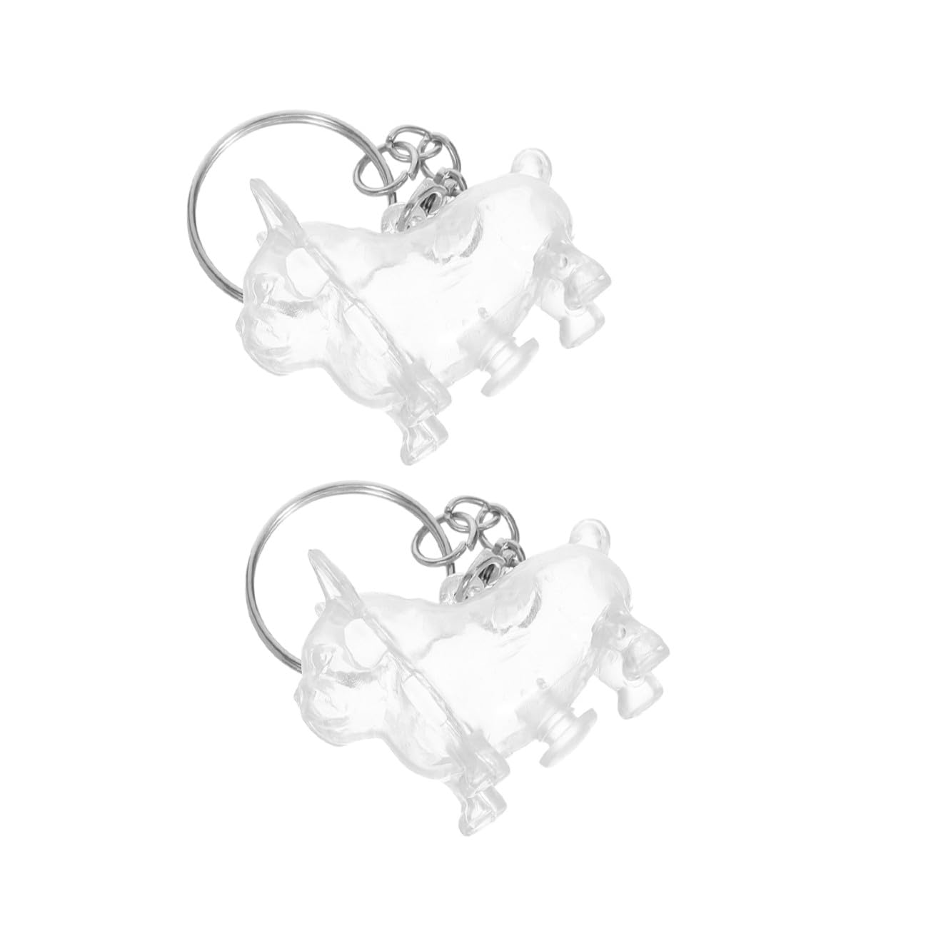Pendentif porte-clés mémorial chat et chien : flacon souvenir double pour ranger poils animaux