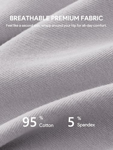 Angelhood Women's Cotton Boy Shorts Underwear Anti Chafing Seamless Biker Shorts High Waisted Soft Plus Boxer Briefs 4 Pack 6