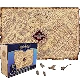 Harry Potter Wooden Jigsaw Puzzle – Marauder’s Map Edition – Officially Licensed Puzzle with Thematic Pieces – Vibrant UV Print – Gift for Fans of The Wizarding World (XL)