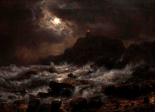 Amazon｜ノルウェーCoast by Moonlight by Andreas Achenbach 18