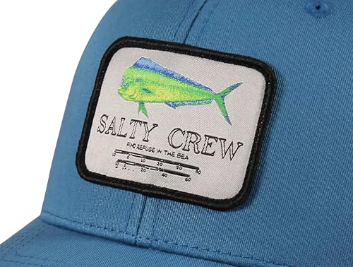 Image of Salty Crew Men's Fish Logo Retro Trucker Hat - Unisex Adjustable Baseball Hat for Adults - Premium Cotton